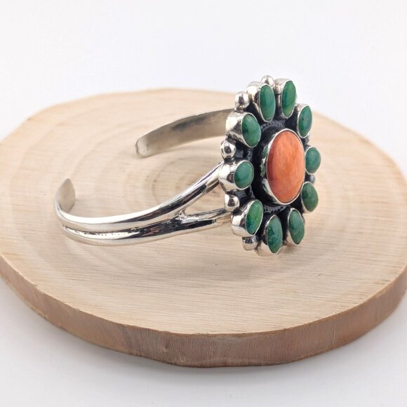 Genuine Navajo Cuff Bracelet Turquoise Handmade Native American Jewelry sz 6.75* - Picture 5 of 11